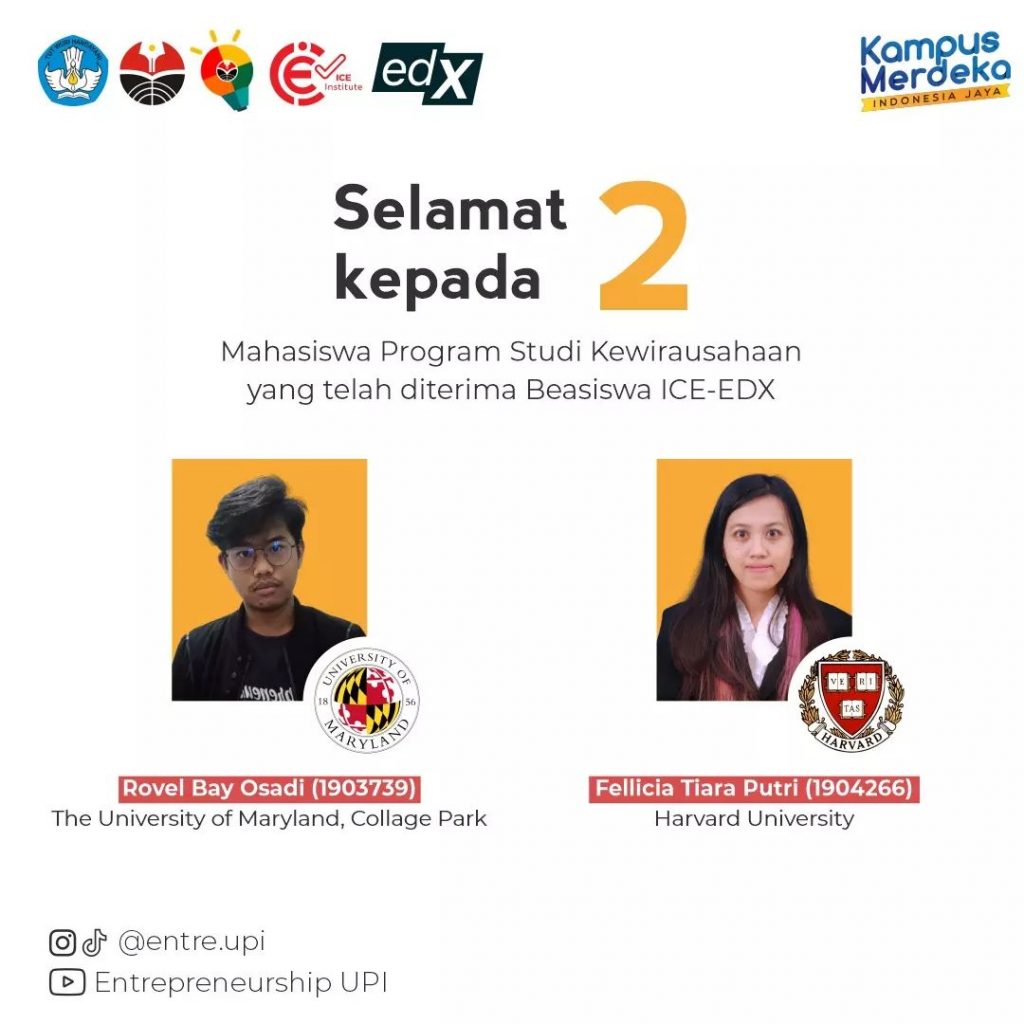 Mahasiswa Program Studi S1 Kewirausahaan lolos dalam Seleksi Beasiswa ...