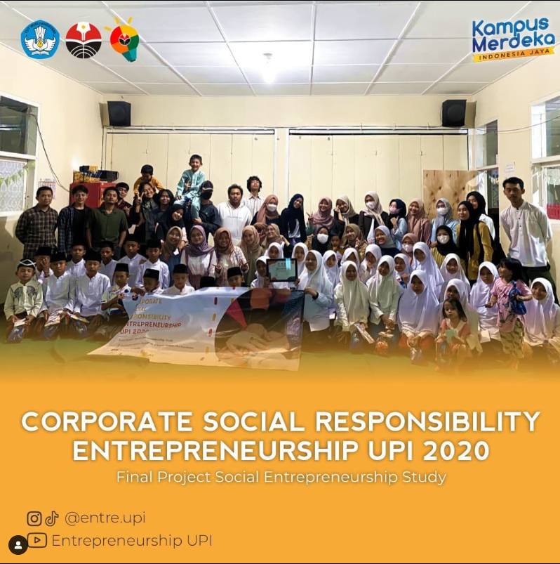 Mahasiswa Angkatan 2020 Program Studi S1 Kewirausahaan Menyelenggarakan Corporate Responbility (CSR)