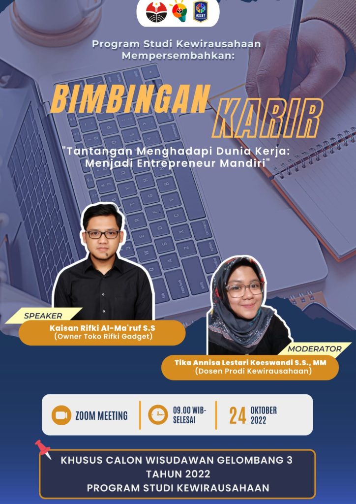 Bimbingan Karir Program Studi S1 Kewirausahaan Kampus UPI Tasikmalaya Calon Wisudawan Gelombang III Tahun 2022 Bimbingan Karir Program Studi S1 Kewirausahaan Kampus UPI Tasikmalaya Calon Wisudawan Gelombang III Tahun 2022