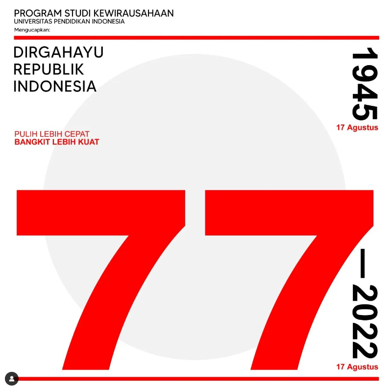 Dirgahayu Republik Indonesia yang ke-77 Tahun Dirgahayu Republik Indonesia yang ke-77 Tahun