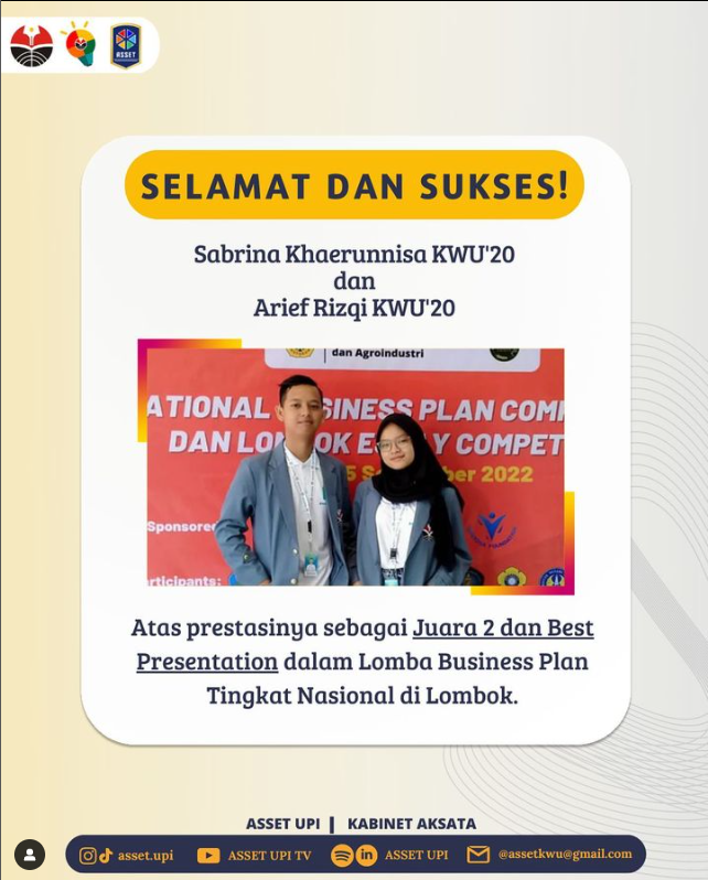 Mahasiswa (2020) Program Studi S1 Kewirausahaan Meraih Juara 2 dalam Lomba Business Plan Tingkat Nasional Mahasiswa (2020) Program Studi S1 Kewirausahaan Meraih Juara 2 dalam Lomba Business Plan Tingkat Nasional