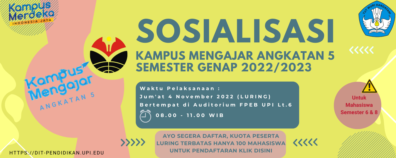 Sosialisasi Kampus Mengajar Angkatan 5 Semester Genap 2022/2023